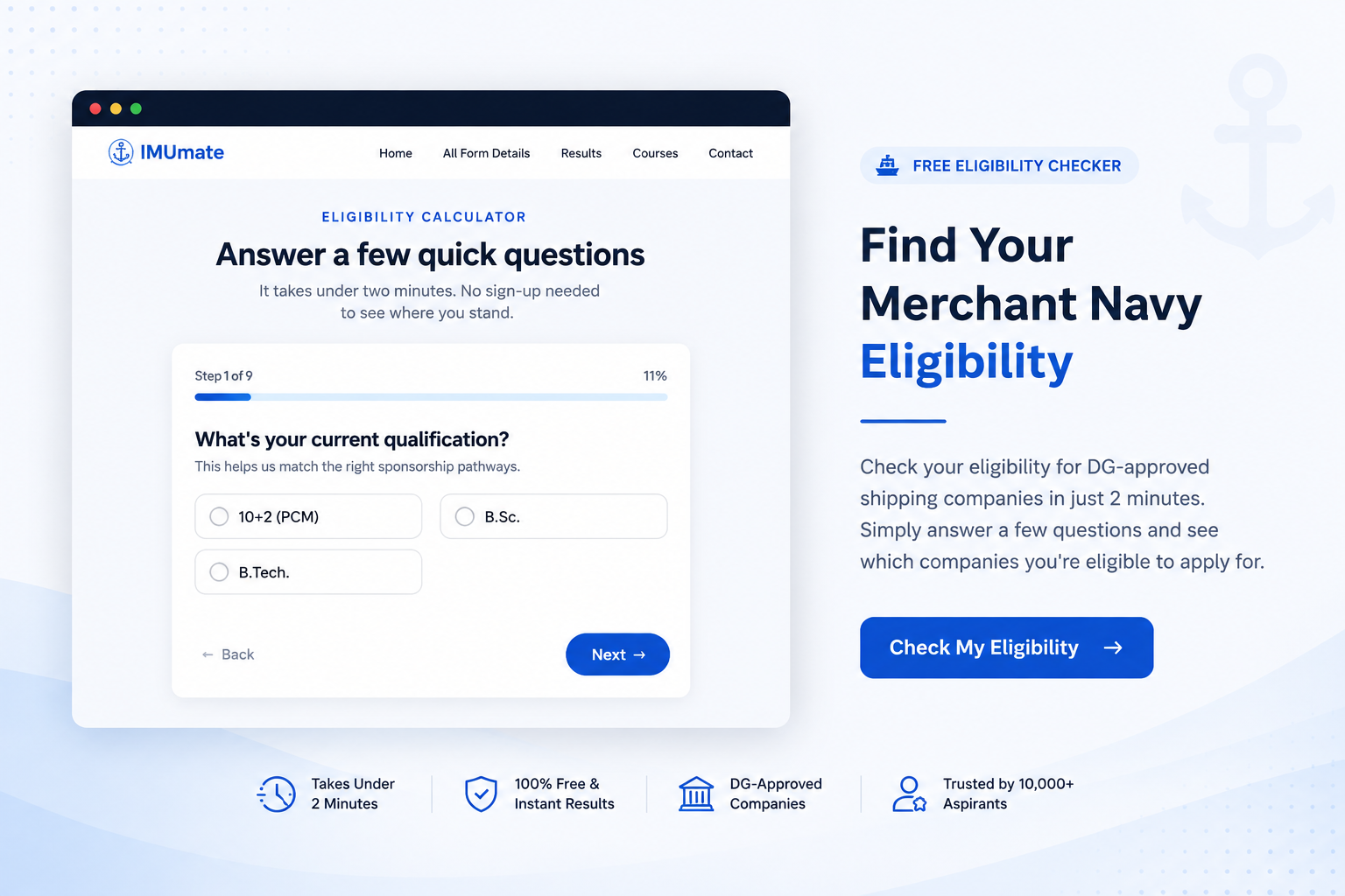 Merchant Navy Eligibility Calculator